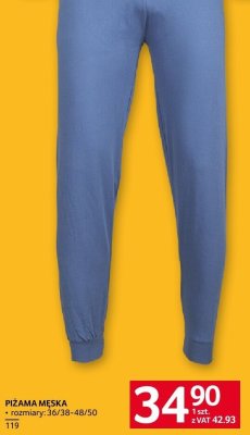 Piżama męska rozm. 36/38-48/50 Selgros promocja w Selgros