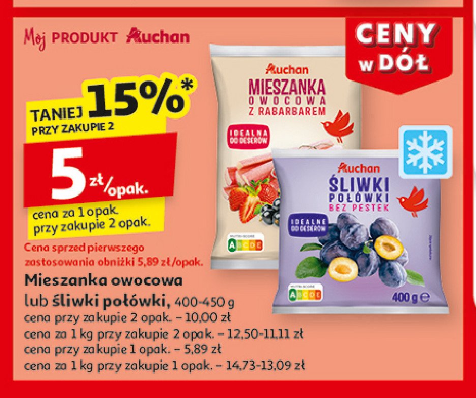 Mieszanka owocowa Auchan promocja w Auchan