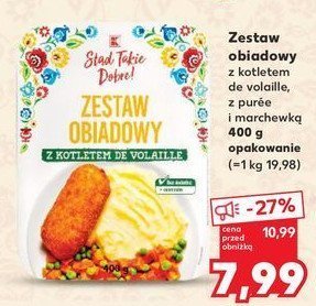 Kotlet de volaille z puree i marchewką K-classic stąd takie dobre! promocja
