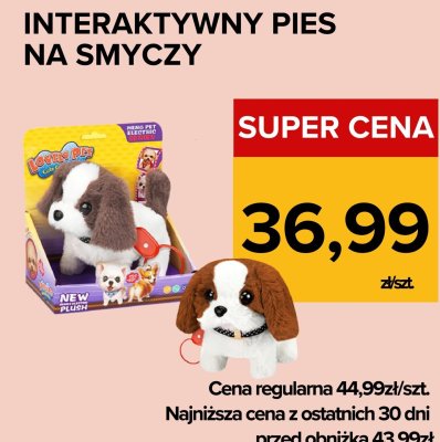 Zabawka Interaktywny Pies na Smyczy promocja w Supeco