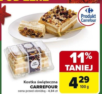 Kostka świąteczna CARREFOUR promocja w Carrefour