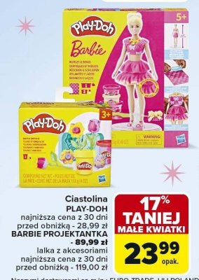 Ciastolina Play-Doh Barbie Projektantka, lalka z akcesoriami promocja w Carrefour Market