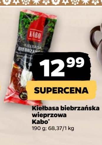 Kiełbasa biebrzańska KABO promocja w Netto