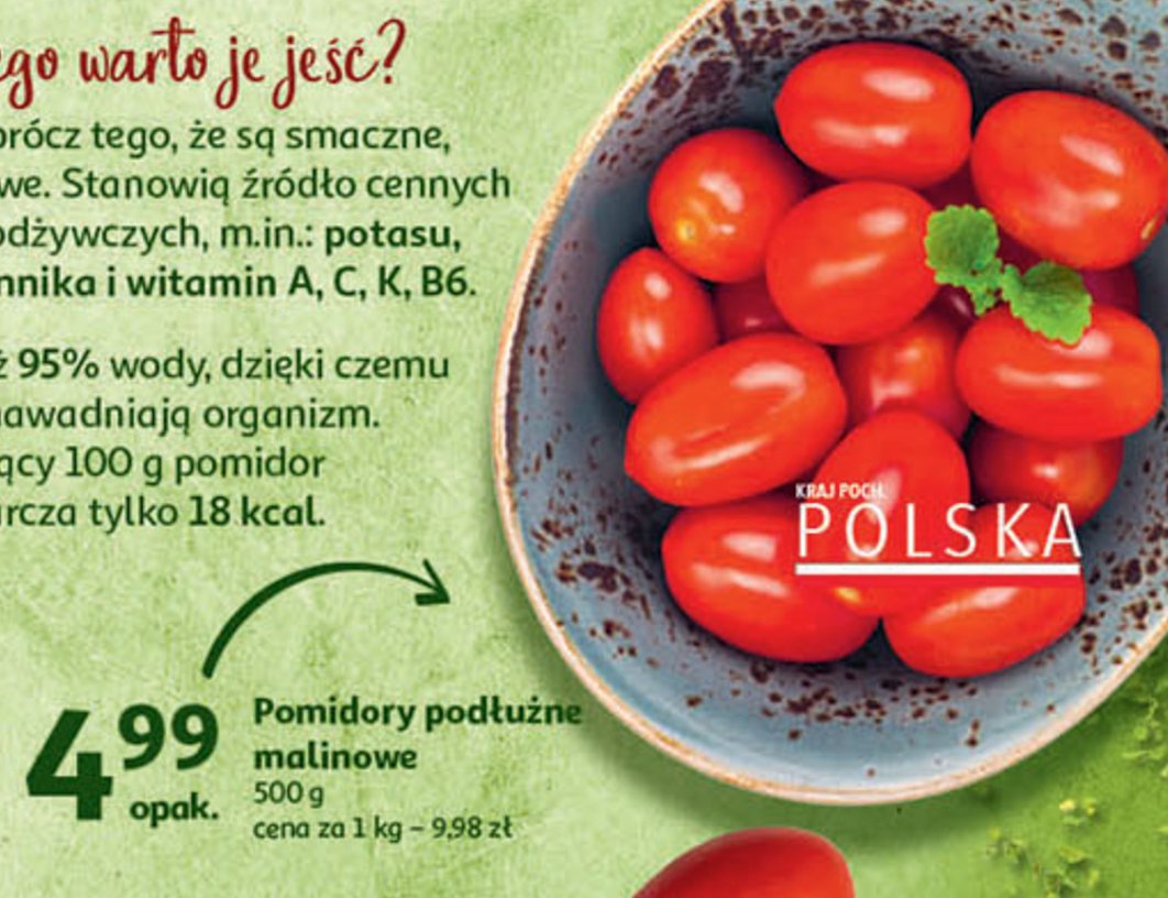 Pomidory malinowe podłużne promocja