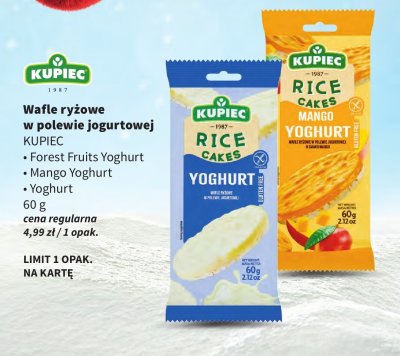 Wafle ryżowe w polewie jogurtowej KUPIEC Yoghurt promocja w Intermarche