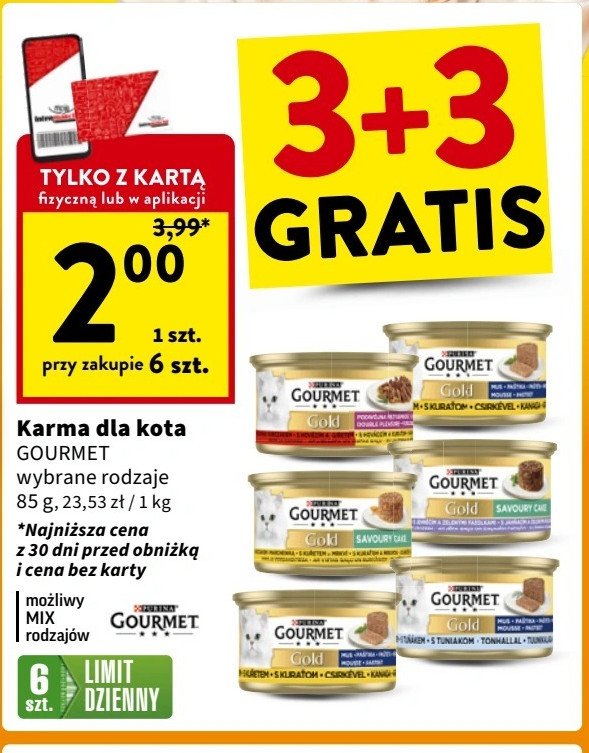 Karma dla kota wołowina i kurczak Purina gourmet gold promocja