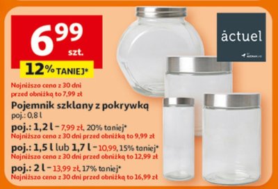 Pojemnik szklany z pokrywką poj. 2 l promocja w Auchan