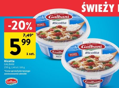 Ricotta GALBANI promocja w Intermarche