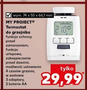 Termostat grzejnikowy K-classic myproject promocja w Kaufland