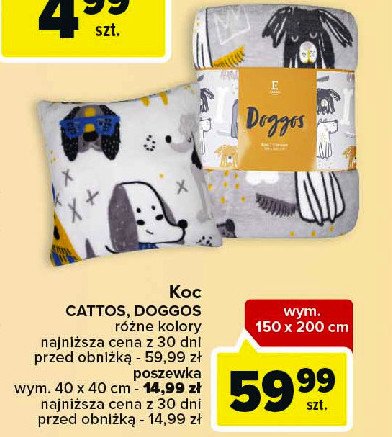 Poszewka na poduszk臋 cattos 40 x 40 cm Essex promocja