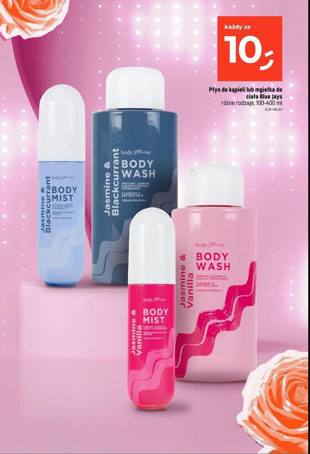 Żel pod prysznic jasmine & blackurrant Body stories promocja