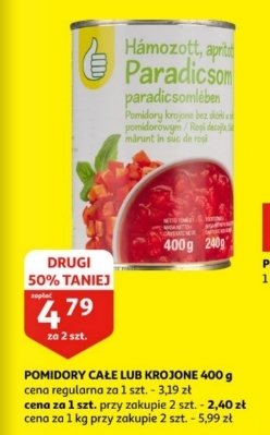 Pomidory krojone Podniesiony kciuk promocja