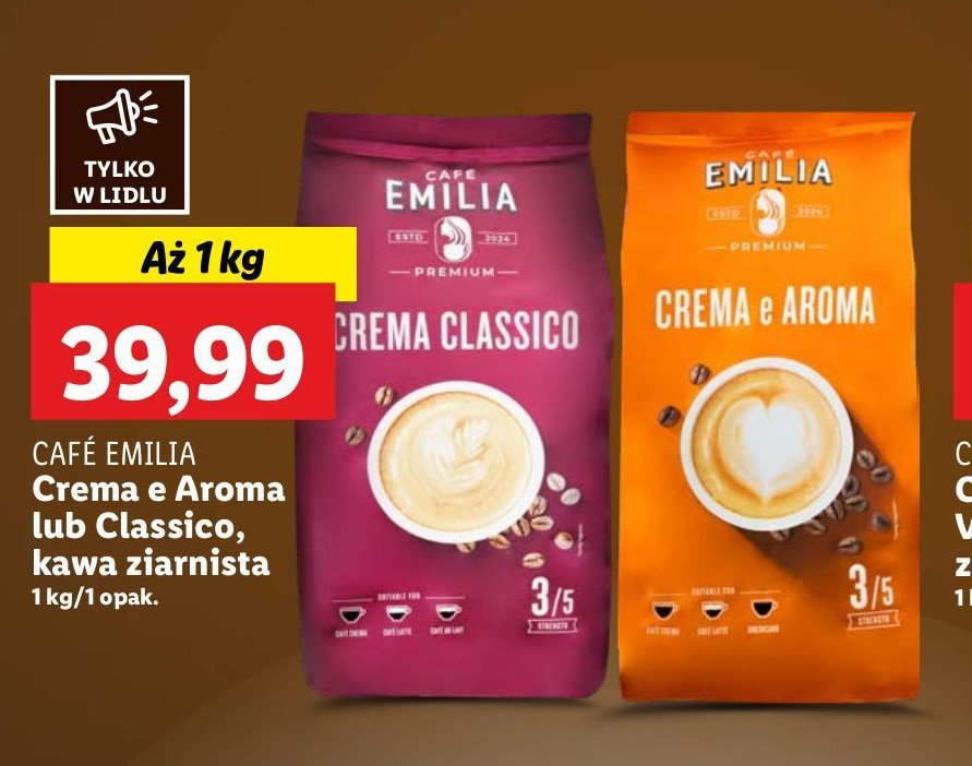 Kawa Cafe emilia crema e aroma promocja