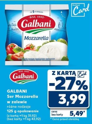 Ser Mozzarella w zalewie różne rodzaje 125g promocja w Kaufland