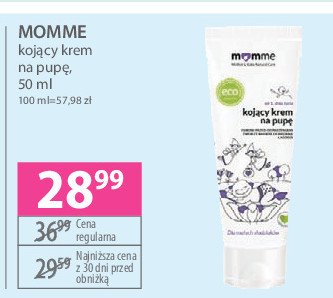 Krem kojący na pupę Momme baby natural care promocja