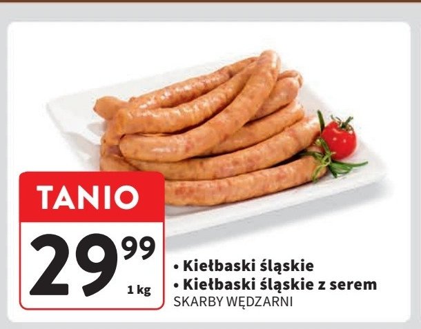 Kiełbaski śląskie z serem Skarby wędzarni promocja w Intermarche