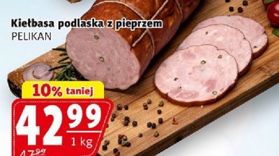 Kiełbasa podlaska z pieprzem Pelikan promocja w Prim Market