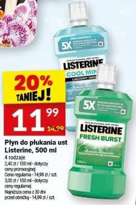 Płyn do płukania ust Listerine 500 ml promocja w Twój Market
