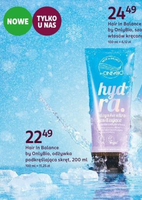 Odżywka Hair In Balance by OnlyBio podkreślająca skręt, 200 ml promocja w Rossmann