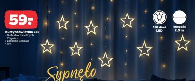 Kurtyna świetlna LED promocja w Netto