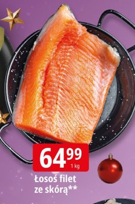 Łosoś filet ze skórą promocja w Leclerc