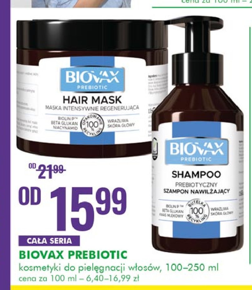 Maska do włosów intesywnie regenerująca Biovax prebiotic promocja
