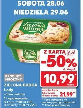 Lody bakaliowe Zielona budka promocja w Auchan