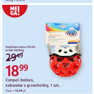 Zabawka interaktywna z grzechotką Canpol babies promocja w Rossmann