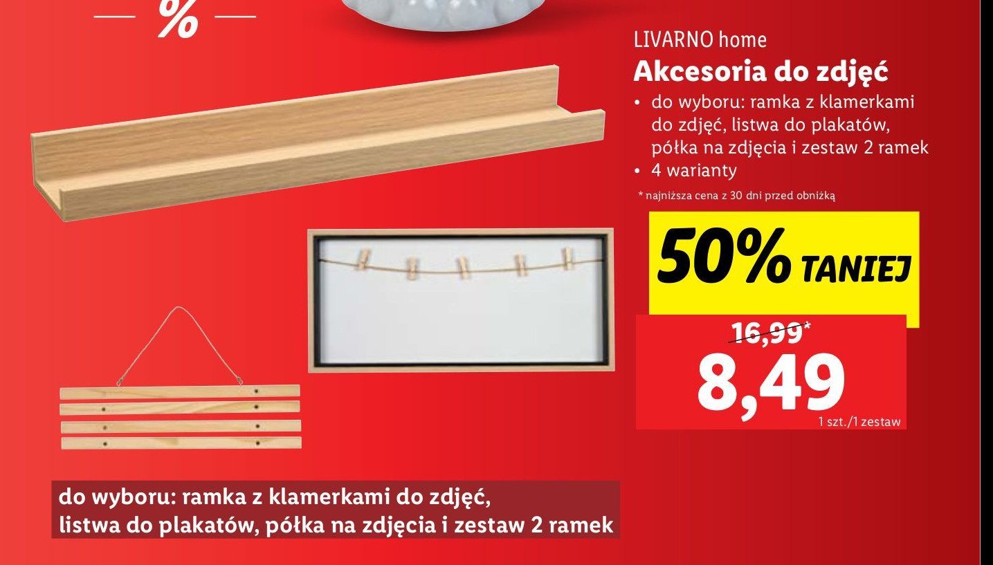 Listwa do plakatów LIVARNO HOME promocja w Lidl