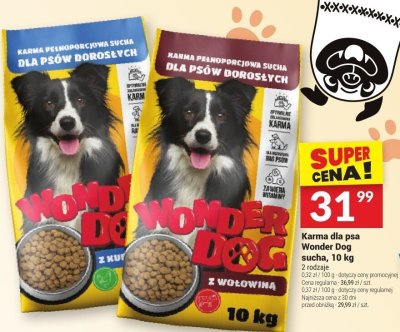 Karma dla psa Wonder Dog sucha, 10 kg promocja w Twój Market