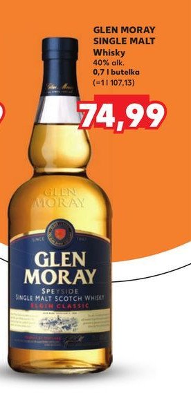 Whisky GLEN MORAY SPEYSIDE 15 YO promocja