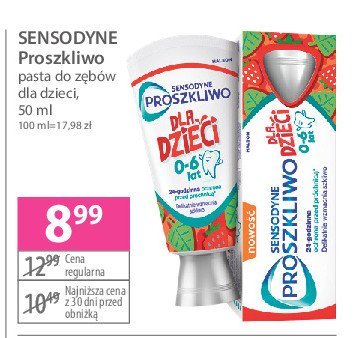 Pasta do zębów 0-6 lat Sensodyne pro szkliwo dla dzieci promocja