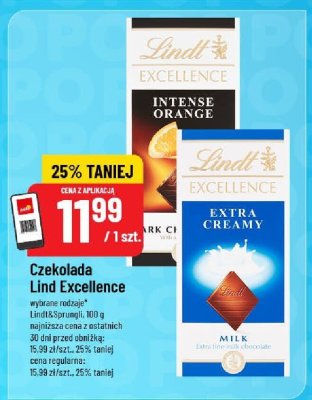 Czekolada Lindt Excellence wybrane rodzaje promocja w POLOmarket