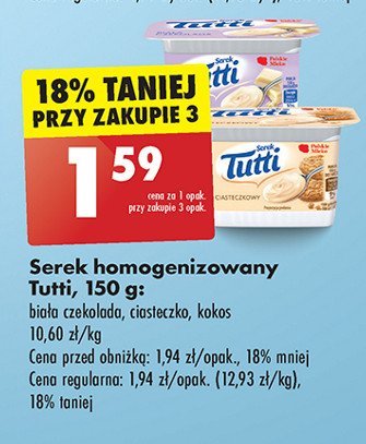 Serek biała czekolada Tutti promocja