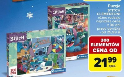 Puzzle STITCH CLEMENTONI różne rodzaje 300 elementów promocja w Carrefour Market