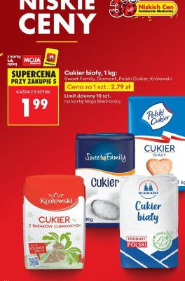 Cukier z buraków cukrowych Królewski, 1 kg promocja w Biedronka