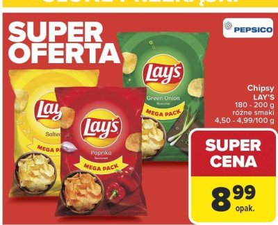 Chipsy Lay's Salted 180-200g promocja w Carrefour Market