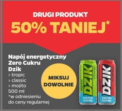Napój energetyczny Zero Cukru Dzik mojito promocja w Netto