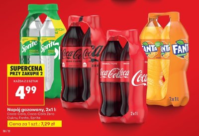 Napój gazowany Sprite 2x1l promocja w Biedronka