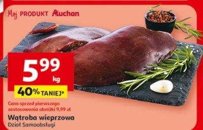 Wątroba wieprzowa, Dział Samoobsługi promocja w Auchan