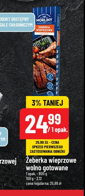 Żeberka wieprzowe wolno gotowane Morliny promocja w POLOmarket