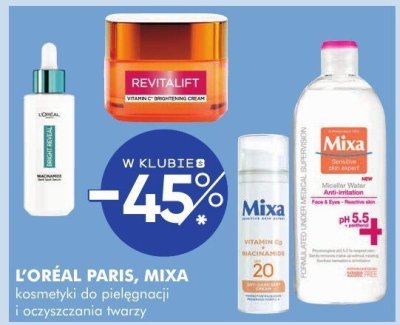 Kosmetyki do pielęgnacji i oczyszczania twarzy L'ORÉAL PARIS, MIXA promocja w Super-Pharm