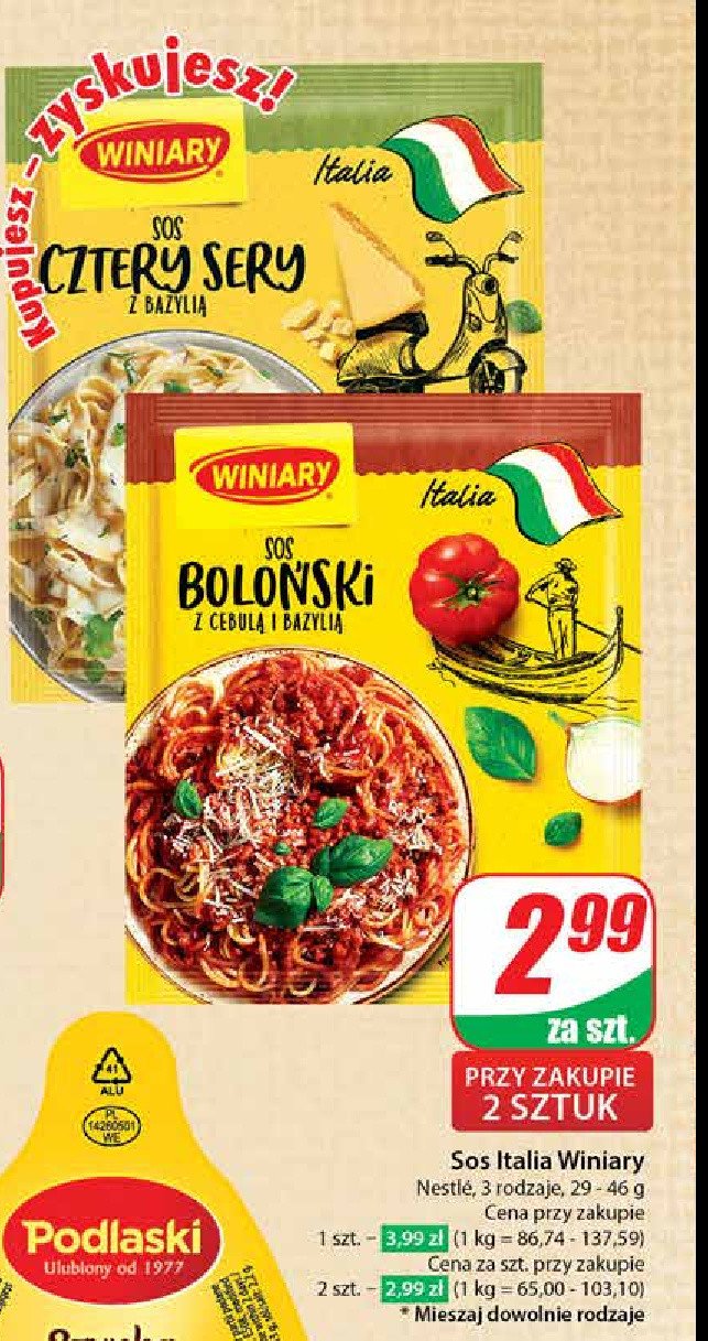 Sos boloński z cebulą i bazylią Winiary italia promocja