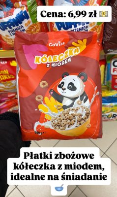 Płatki zbożowe kółeczka z miodem promocja w Dino