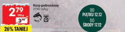 Karp patroszony promocja w Delikatesy Centrum