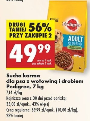 Karma dla psa sucha z wo艂owin膮 i drobiem Pedigree vital promocja