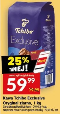 Kawa Tchibo Exclusive palona ziarnista, 1 kg promocja w Twój Market