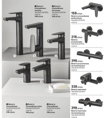 Bateria umywalkowa GoodHome Cavally czarna 3663602320166 promocja w Castorama