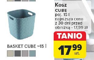 Kosz softex cube 15 l Curver promocja w Carrefour