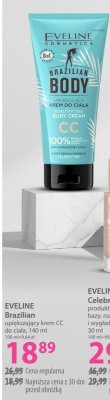 Krem CC do ciała Eveline Brazilian Body upiększający promocja w Hebe